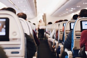 Letzte Reihe Flugzeug